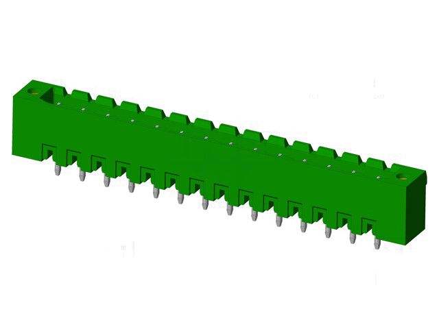 Connector: ontkoppelbare terminal strip; contact; mannelijk Connector: ontkoppelbare terminal strip; contact; mannelijk